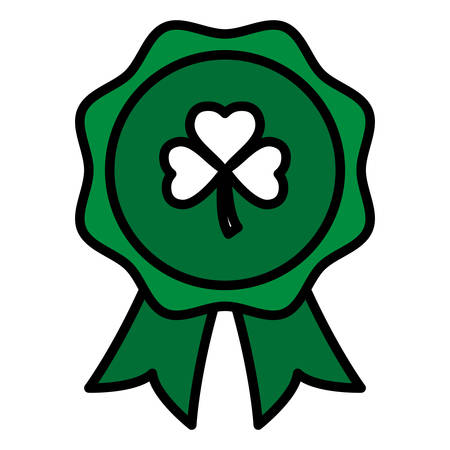medal with st patrick clover leaf vector illustration designのイラスト素材