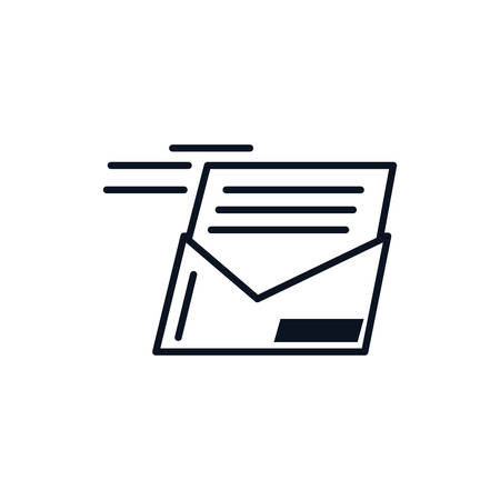 envelope mail isolated icon vector illustration designのイラスト素材