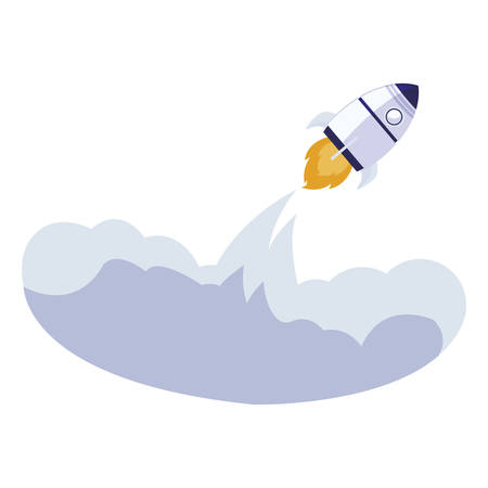 rocket start up icon vector illustration designのイラスト素材