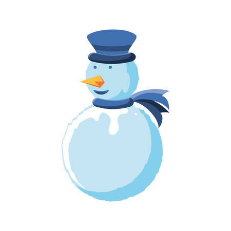 snowman of christmas character vector illustration designのイラスト素材