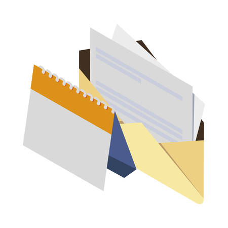 envelope mail with calendar vector illustration designのイラスト素材