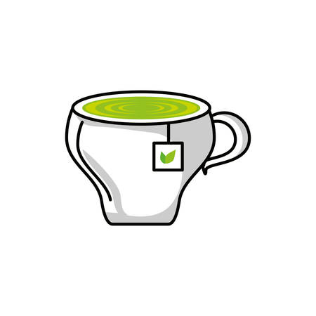 tea herb cup isolated icon vector illustration designのイラスト素材
