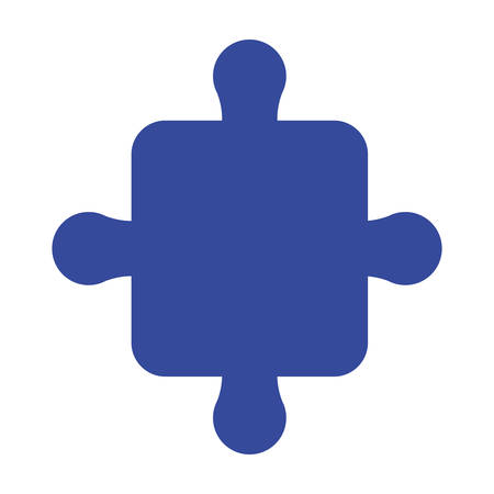 jigsaw puzzle piece on white background vector illustrationのイラスト素材