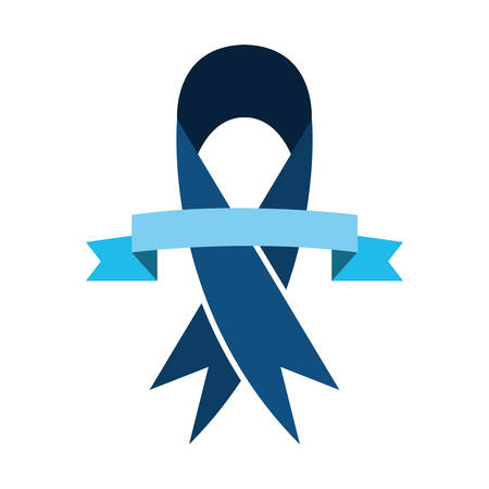 blue ribbon banner campaign symbol vector illustrationのイラスト素材