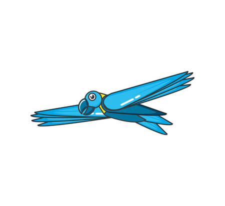 parrot bird animal flying isolated icon vector illustration designのイラスト素材