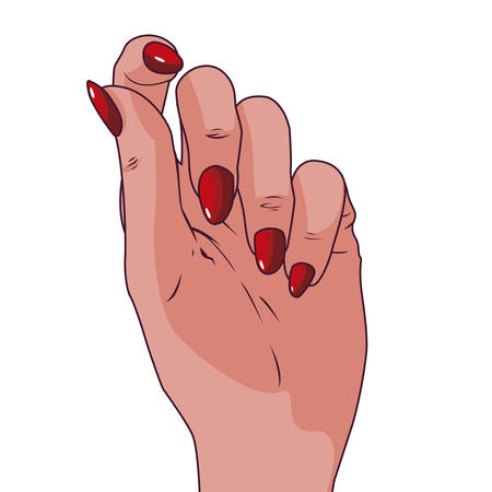 hand woman pop art style vector illustration designのイラスト素材