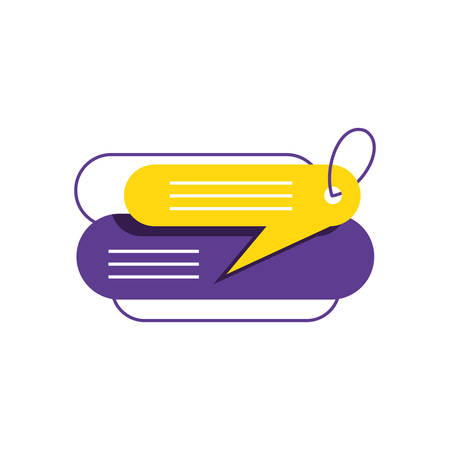 speech bubbles isolated icon vector illustration designのイラスト素材