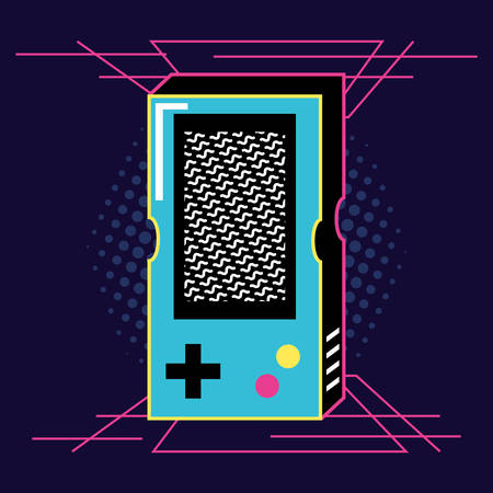 video game hand of nineties retro vector illustration designのイラスト素材