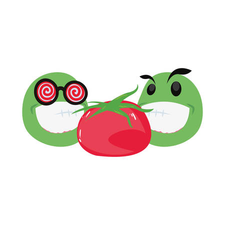 emoji face april fools day vector illustrationのイラスト素材