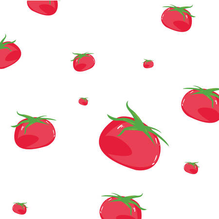 tomatoes vegetable fresh white background vector illustrationのイラスト素材
