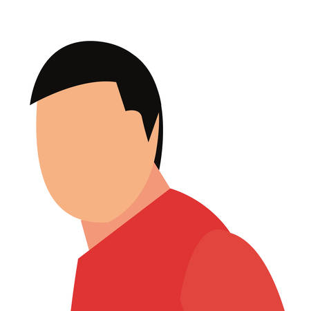 man avatar character on white background vector illustrationのイラスト素材