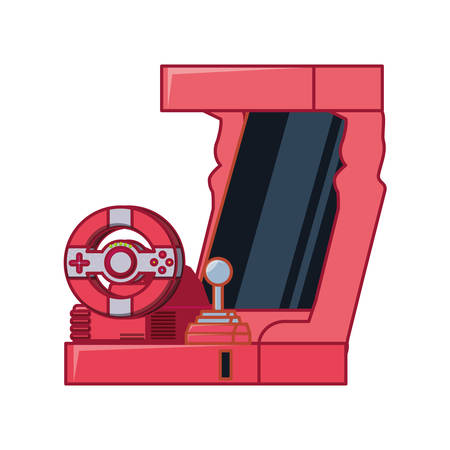 retro console video game machine vector illustration designのイラスト素材