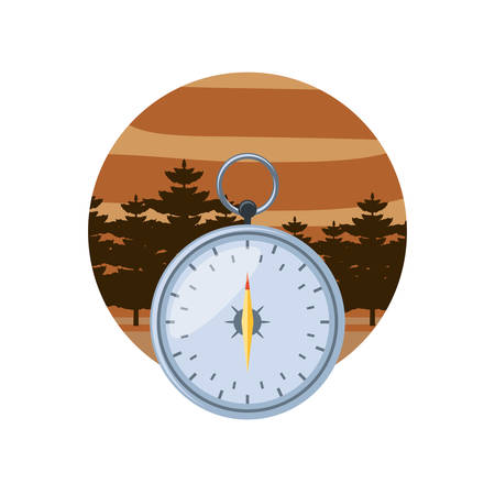 compass guide in frame circular vector illustration designのイラスト素材