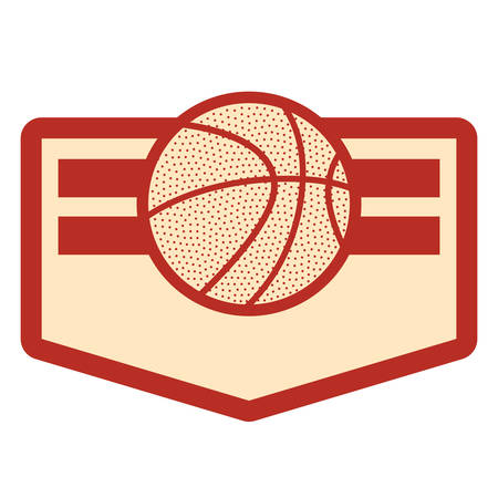 basketball sport ball emblem badge background vector illustrationのイラスト素材