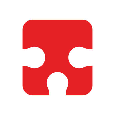 jigsaw puzzle piece on white background vector illustrationのイラスト素材
