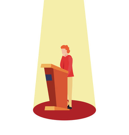 man standing in the stand vector illustrationのイラスト素材