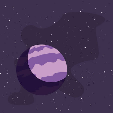 planet space stars galaxy vector illustration designのイラスト素材