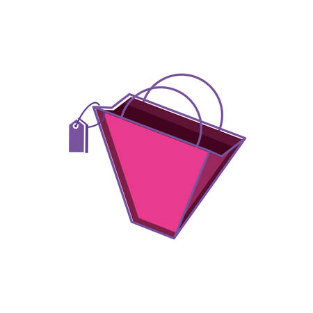 shopping bag with tag commercial vector illustration designのイラスト素材
