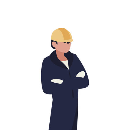 mechanic worker avatar character vector illustration designのイラスト素材