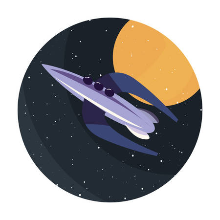 rocket planet space astronomy travel vector illustrationのイラスト素材