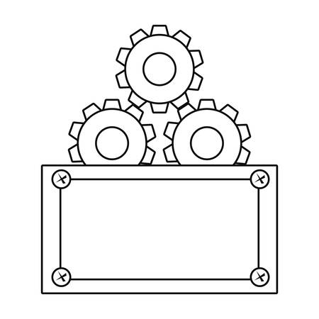 gear construction board tool vector illustration designのイラスト素材