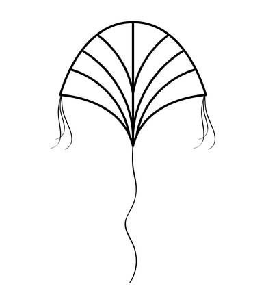 kite flying isolated icon vector illustration designのイラスト素材