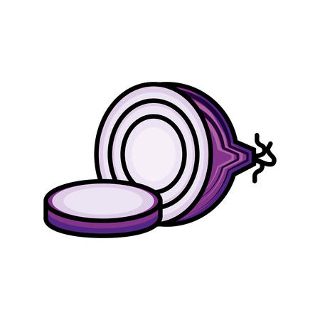 fresh onion vegetable icon vector illustration designのイラスト素材
