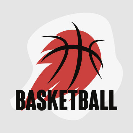 basketball ball sport athletic vector illustration designのイラスト素材