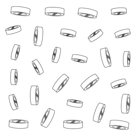 coin dollar money fortune background vector illustrationのイラスト素材