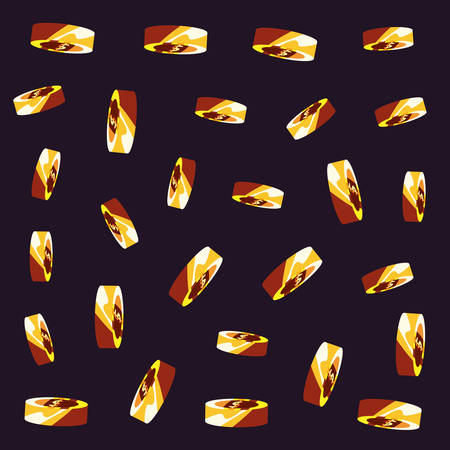 gold coin dollar money fortune background  vector illustrationのイラスト素材