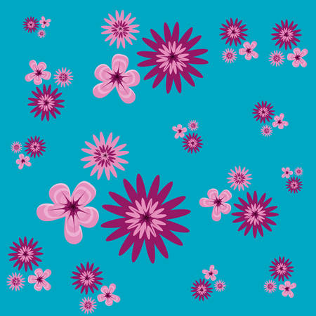 chinese flower natural pattern vector illustration designのイラスト素材