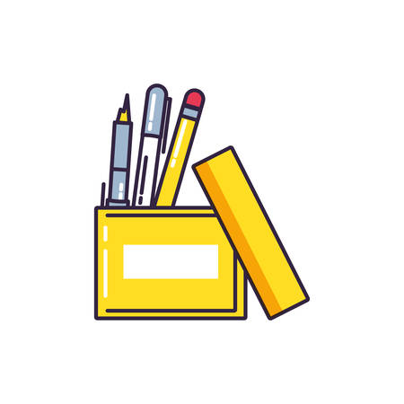 box office with pencils isolated icon vector illustration designのイラスト素材