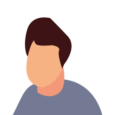 man avatar character on white background vector illustrationのイラスト素材