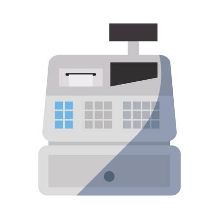 online shopping cash register on white background vector illustrationのイラスト素材