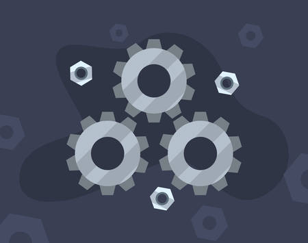 gears team work labour day vector illustrationのイラスト素材