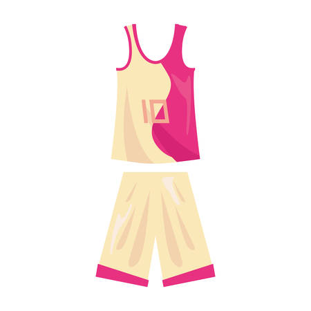 basketball uniform sport jersey shorts vector illustrationのイラスト素材