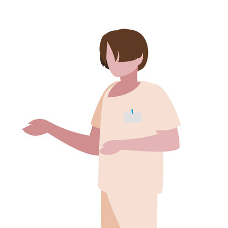 male medicine worker with uniform vector illustration designのイラスト素材