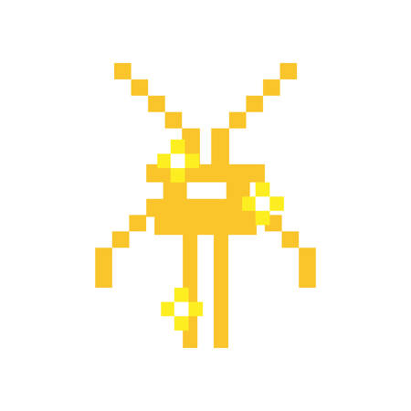 invaders character video game retro vector illustrationのイラスト素材