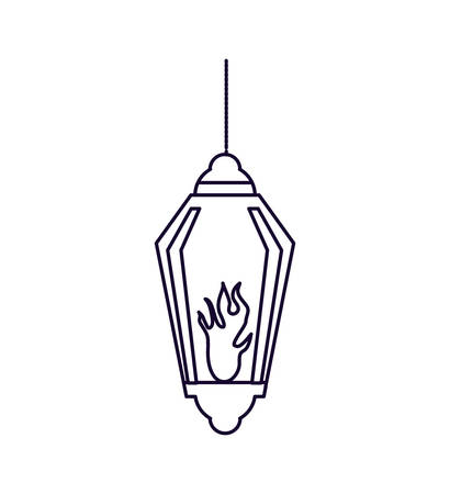 Ramadan Kareem lamp hanging vector illustration designのイラスト素材