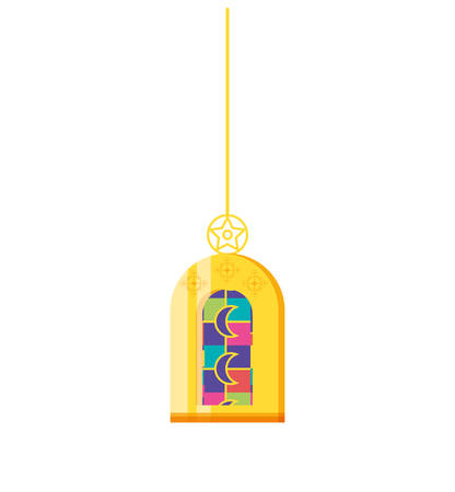 Ramadan Kareem lamp hanging vector illustration designのイラスト素材