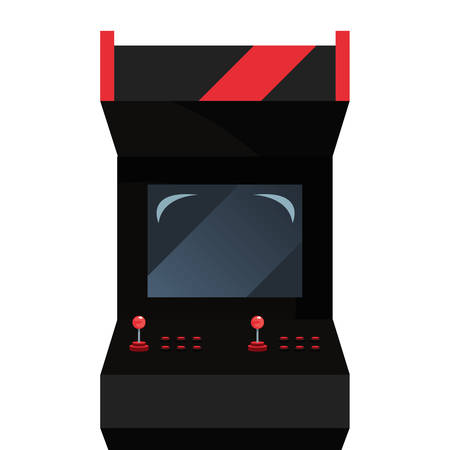 arcade machine video game retro vector illustration designのイラスト素材