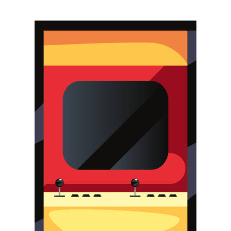arcade machine video game retro vector illustration designのイラスト素材