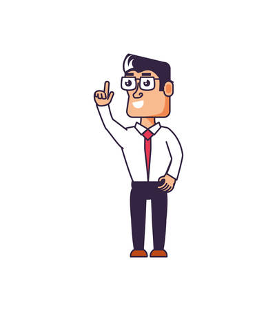 businessman elegant with hand up vector illustration designのイラスト素材