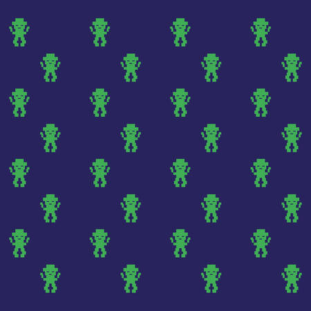 arcade aliens video game retro background vector illustrationのイラスト素材