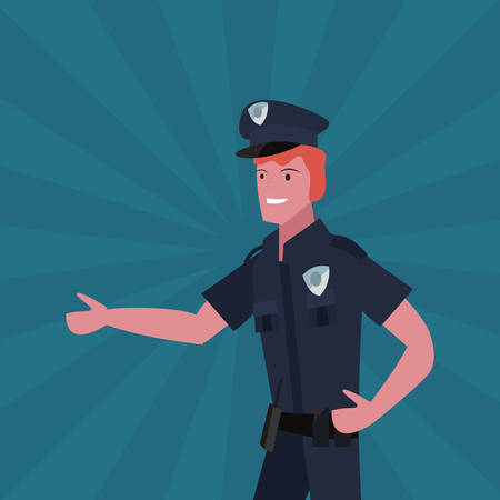 policeman profession labour day vector illustration designのイラスト素材