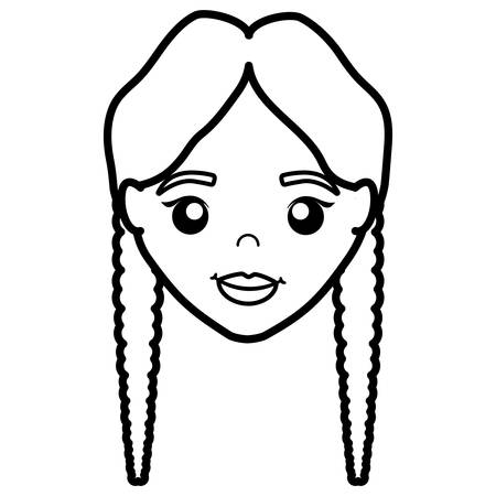 irish woman antique character vector illustration designのイラスト素材