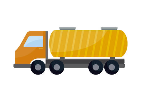 tanker truck vehicle isolated icon vector illustration designのイラスト素材
