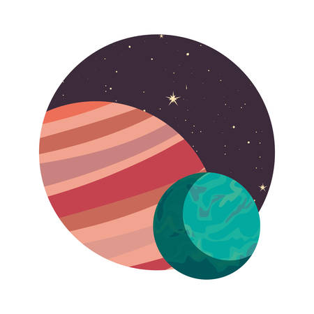 planet space galaxy astronomy vector illustration designのイラスト素材