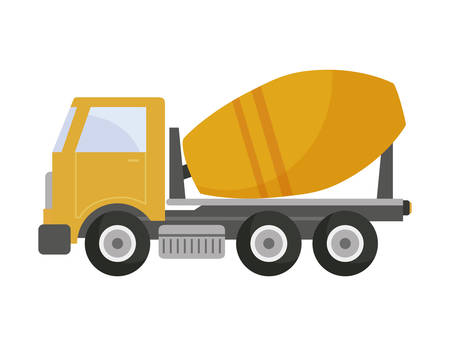 under construction concrete transport truck vector illustration designのイラスト素材