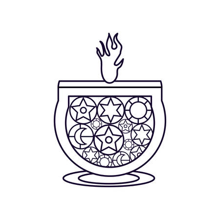 ramadan kareem candle lights icon vector illustration designのイラスト素材